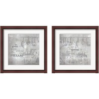 Framed 'Textured Sentiment Kitchen 2 Piece Framed Art Print Set' border=