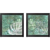 Framed 'Textured Sentiment Tropic 2 Piece Framed Art Print Set' border=