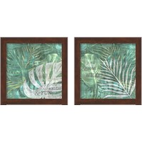 Framed 'Textured Sentiment Tropic 2 Piece Framed Art Print Set' border=