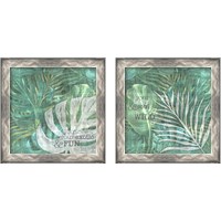 Framed 'Textured Sentiment Tropic 2 Piece Framed Art Print Set' border=