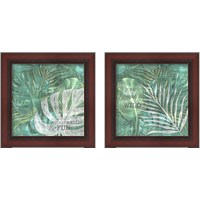 Framed 'Textured Sentiment Tropic 2 Piece Framed Art Print Set' border=