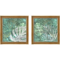 Framed 'Textured Sentiment Tropic 2 Piece Framed Art Print Set' border=