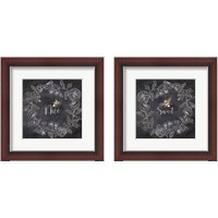 Framed Bee Sentiment Wreath Black 2 Piece Framed Art Print Set