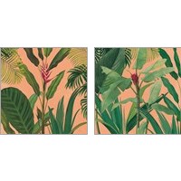 Framed 'Dramatic Tropical 2 Piece Art Print Set' border=