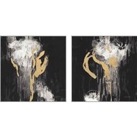 Framed Golden Rain 2 Piece Art Print Set