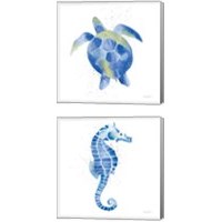 Framed Blue Underwater 2 Piece Canvas Print Set