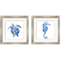 Framed Blue Underwater 2 Piece Framed Art Print Set