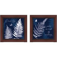 Framed 'Dark True Blue 2 Piece Framed Art Print Set' border=