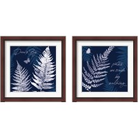 Framed 'Dark True Blue 2 Piece Framed Art Print Set' border=