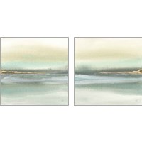 Framed Gold Earth 2 Piece Art Print Set