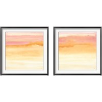 Framed 'Turmeric and Sand 2 Piece Framed Art Print Set' border=