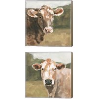 Framed 'On the Pasture 2 Piece Canvas Print Set' border=