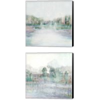 Framed 'Distant Pond 2 Piece Canvas Print Set' border=