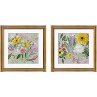Framed 'Floral Burst 2 Piece Framed Art Print Set' border=