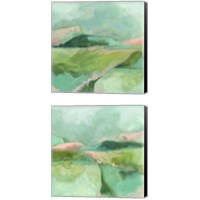 Framed 'Mint Valley 2 Piece Canvas Print Set' border=