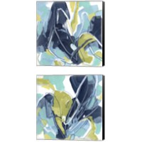 Framed 'Blue Tangent 2 Piece Canvas Print Set' border=