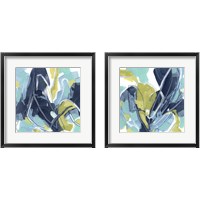 Framed Blue Tangent 2 Piece Framed Art Print Set