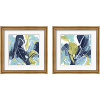 Framed 'Blue Tangent 2 Piece Framed Art Print Set' border=