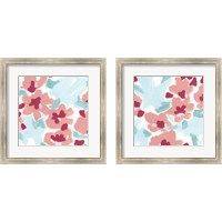 Framed 'Cherry Blossom Pop 2 Piece Framed Art Print Set' border=
