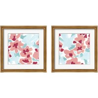 Framed 'Cherry Blossom Pop 2 Piece Framed Art Print Set' border=
