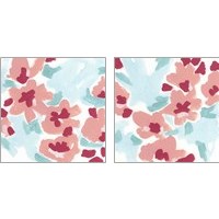 Framed 'Cherry Blossom Pop 2 Piece Art Print Set' border=