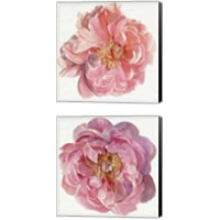 Framed 'Blossomed Peony  2 Piece Canvas Print Set' border=