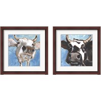 Framed 'Cattle Close-up 2 Piece Framed Art Print Set' border=