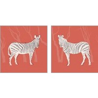 Framed 'Plains Zebra 2 Piece Art Print Set' border=