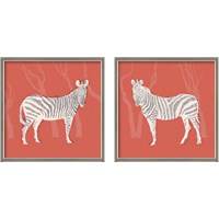 Framed 'Plains Zebra 2 Piece Framed Art Print Set' border=