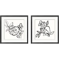 Framed Shell Scrawl 2 Piece Framed Art Print Set