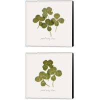 Framed 'Pressed Clover 2 Piece Canvas Print Set' border=