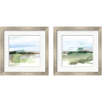 Framed 'Abstract Wetland 2 Piece Framed Art Print Set' border=