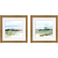 Framed Abstract Wetland 2 Piece Framed Art Print Set