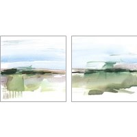 Framed Abstract Wetland 2 Piece Art Print Set