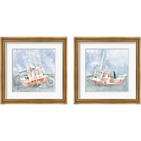 Framed Bright Fishing Boat 2 Piece Framed Art Print Set