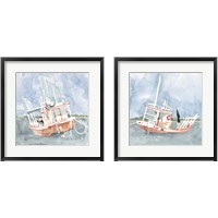 Framed Bright Fishing Boat 2 Piece Framed Art Print Set