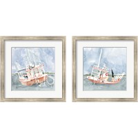 Framed Bright Fishing Boat 2 Piece Framed Art Print Set