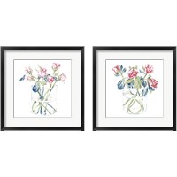 Framed 'Hockney Roses 2 Piece Framed Art Print Set' border=