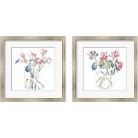 Framed Hockney Roses 2 Piece Framed Art Print Set