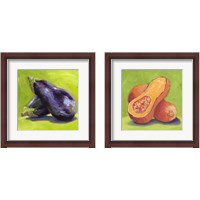 Framed 'Aubergine & Butternut 2 Piece Framed Art Print Set' border=