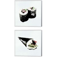 Framed 'Sushi Style 2 Piece Canvas Print Set' border=