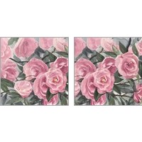 Framed 'Watercolor Roses 2 Piece Art Print Set' border=