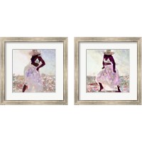 Framed 'Her Colorful Dance 2 Piece Framed Art Print Set' border=