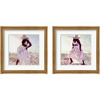 Framed 'Her Colorful Dance 2 Piece Framed Art Print Set' border=