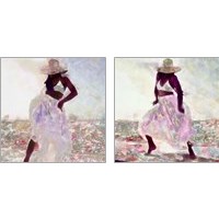 Framed 'Her Colorful Dance 2 Piece Art Print Set' border=