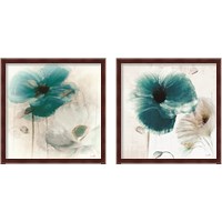 Framed Teal Poppies 2 Piece Framed Art Print Set