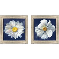 Framed 'Boldest Bloom Dark Blue 2 Piece Framed Art Print Set' border=