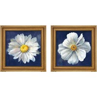 Framed 'Boldest Bloom Dark Blue 2 Piece Framed Art Print Set' border=