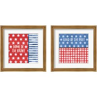 Framed Americana Style 2 Piece Framed Art Print Set