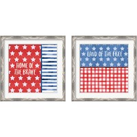 Framed 'Americana Style 2 Piece Framed Art Print Set' border=